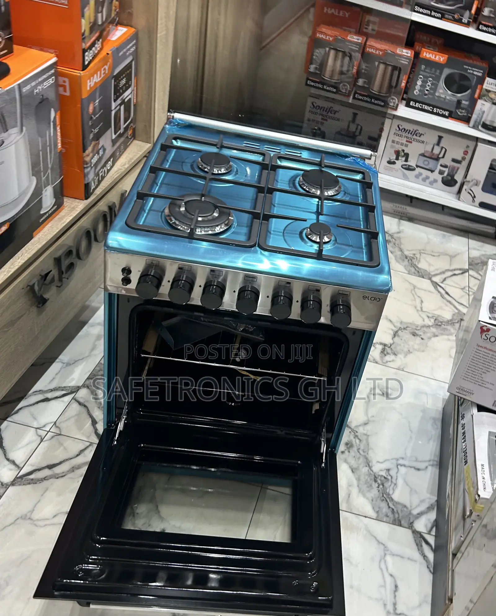 Elegant 4 Gas Cooker Oven Grill Eldo Grey 60x60