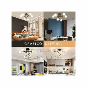 Modern 6-Light Semi-Flush Mount Ceiling Light