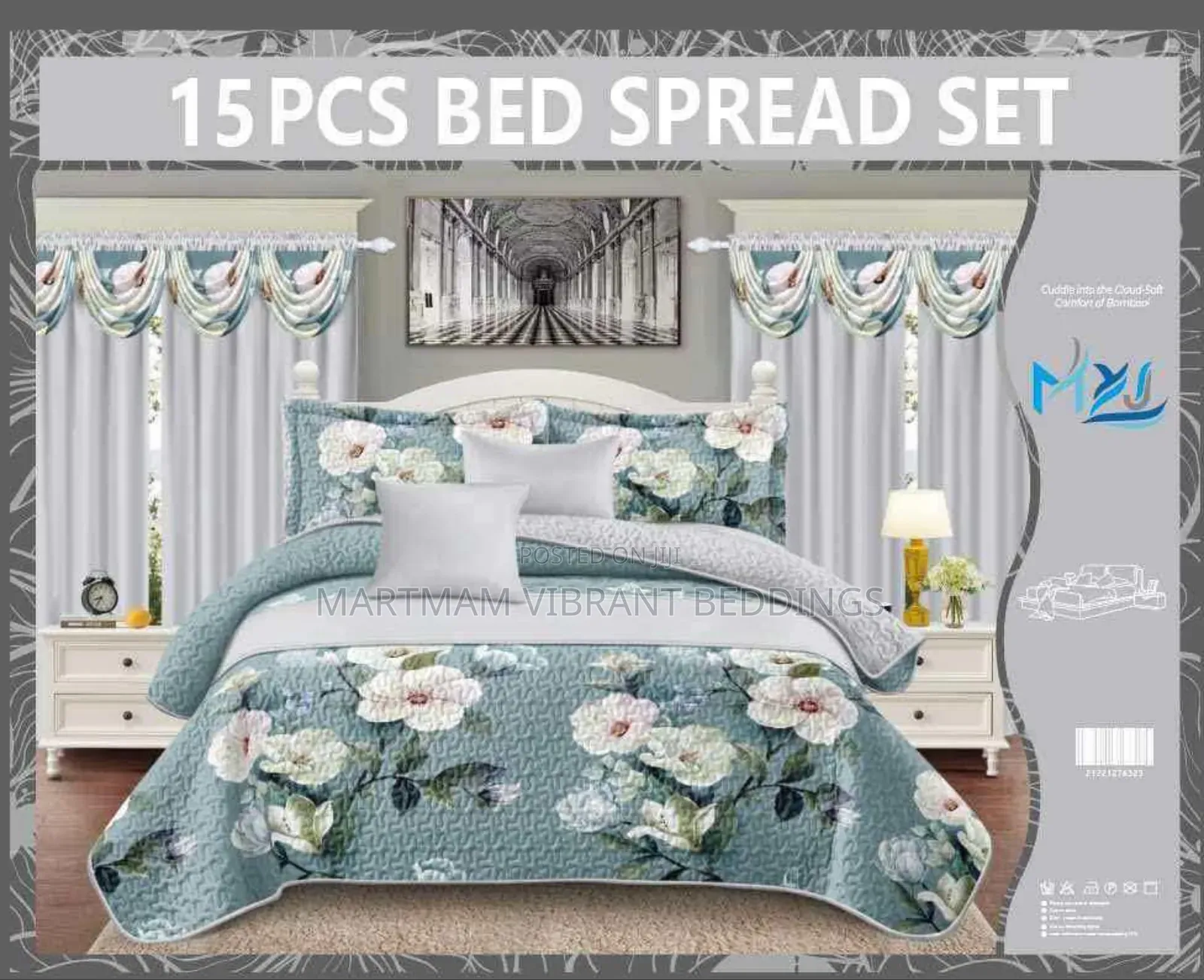 Super King Size 15 Pieces Set Beddings