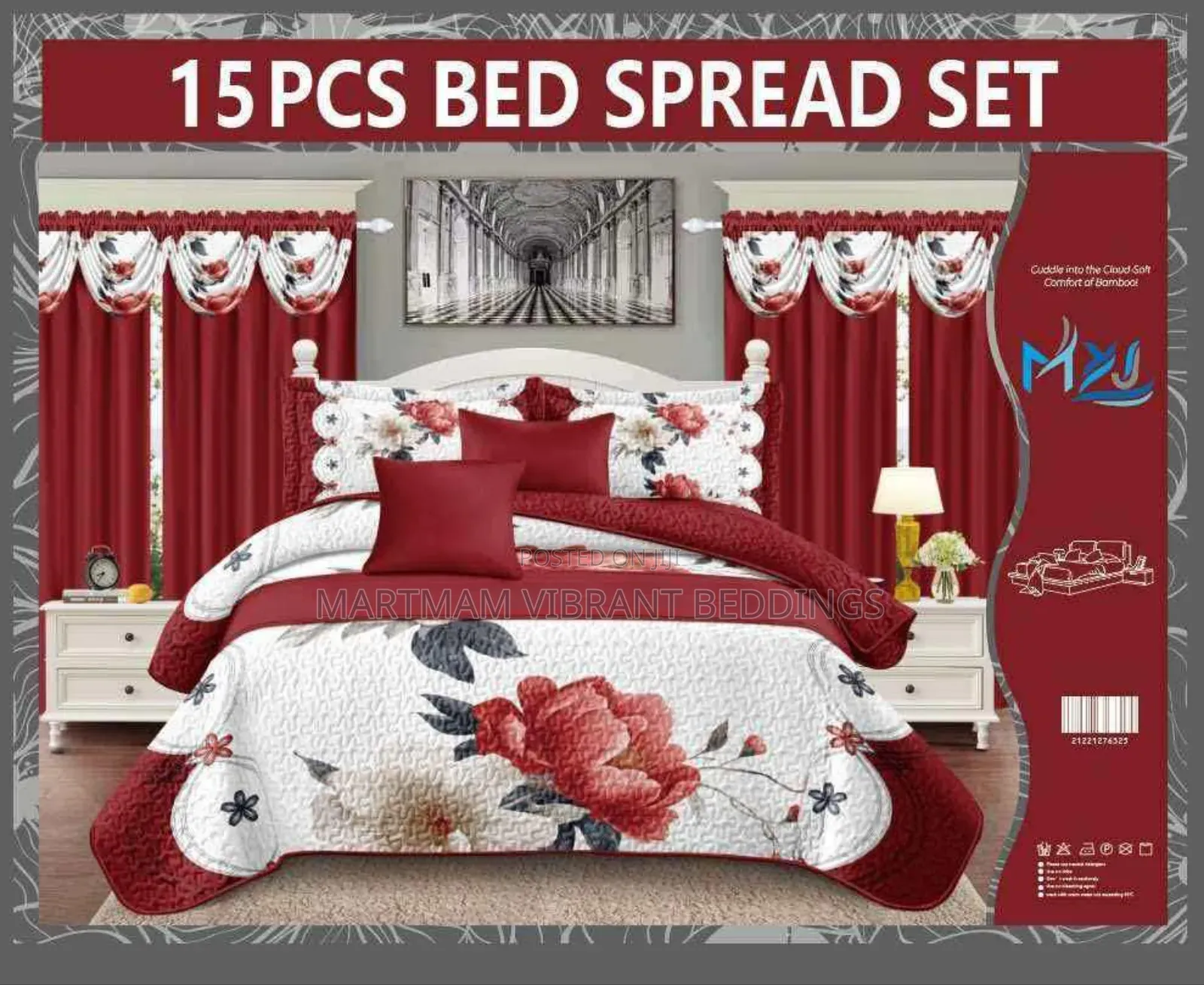 Super King Size 15 Pieces Set Beddings