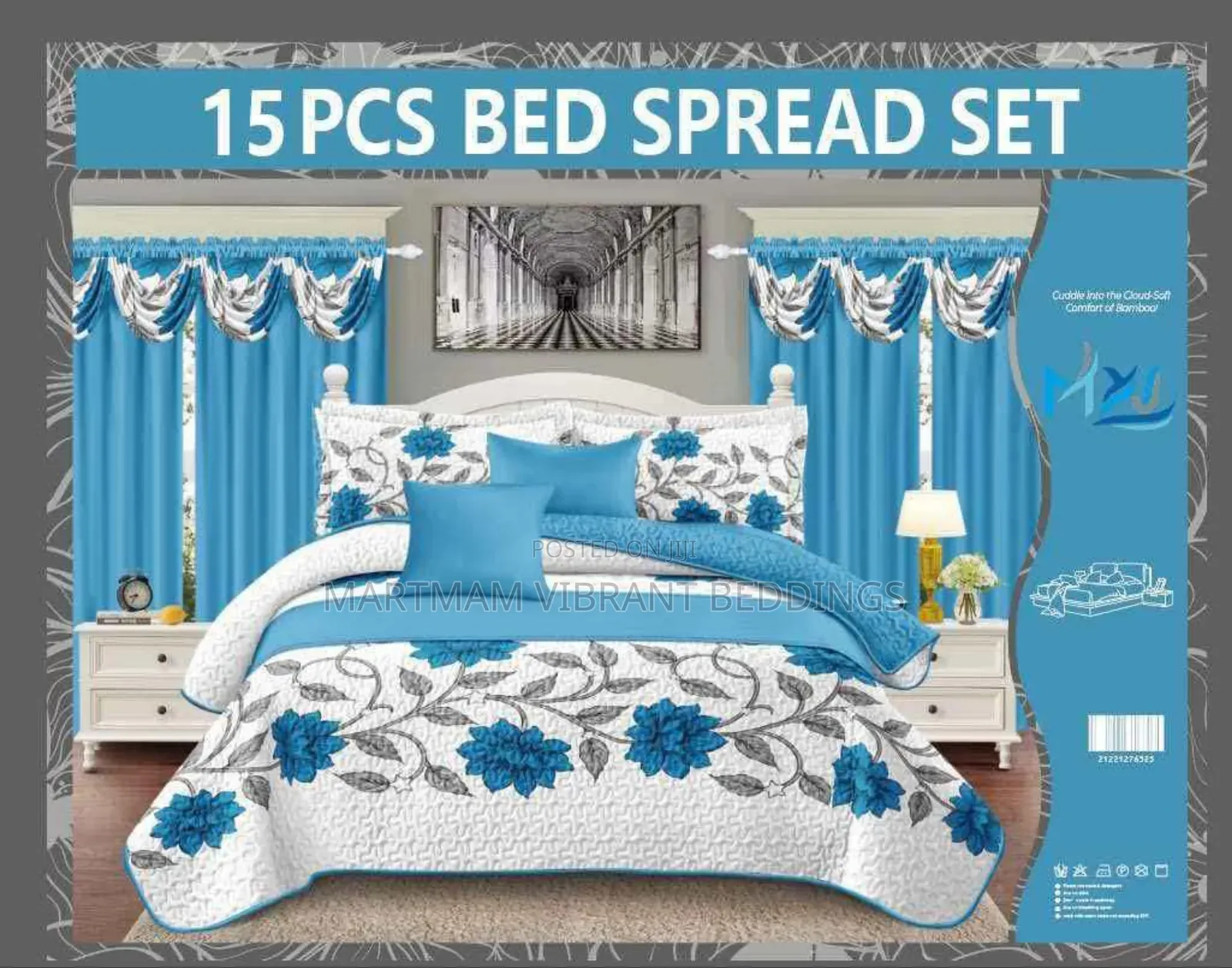Super King Size 15 Pieces Set Beddings