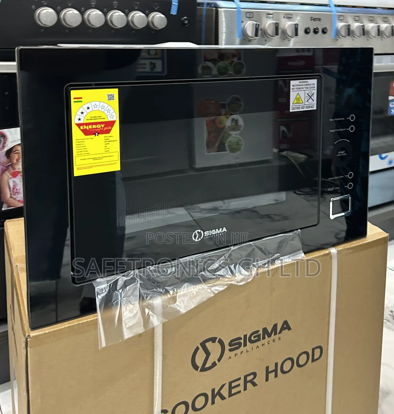 Choose Black Sigma in-Built Electric Glass Microwave