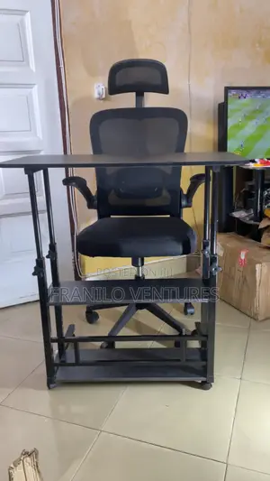 Adjustable Study Desk With Shelves
