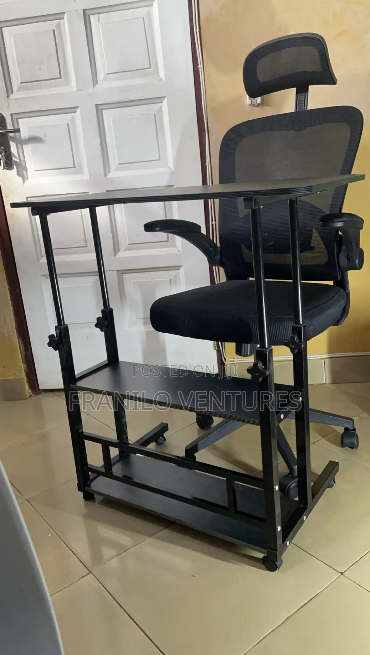 Adjustable Study Desk With Shelves