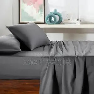 6 Pieces Charcoal Grey Bedsheet (1fitted,1flatsheet and 4 Pillowcases)