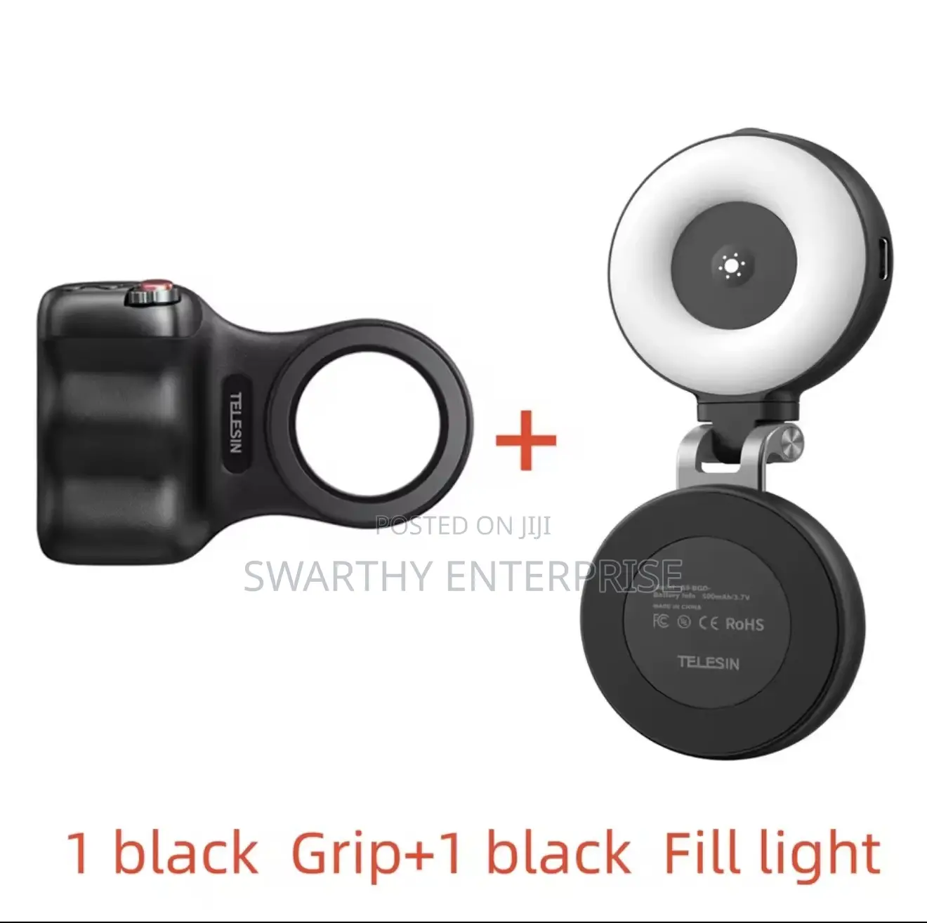 Telesin Ergonomic Shot Magnetic Phone Camera Grip + Fill Light
