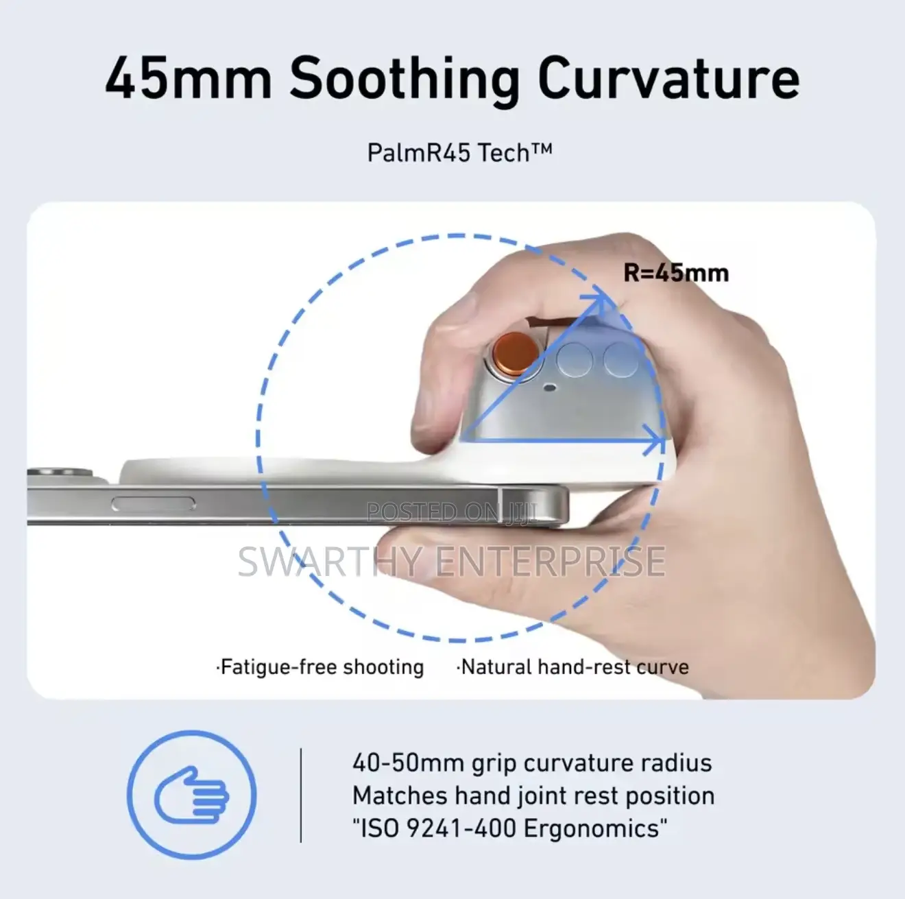 Telesin Ergonomic Shot Magnetic Phone Camera Grip + Fill Light