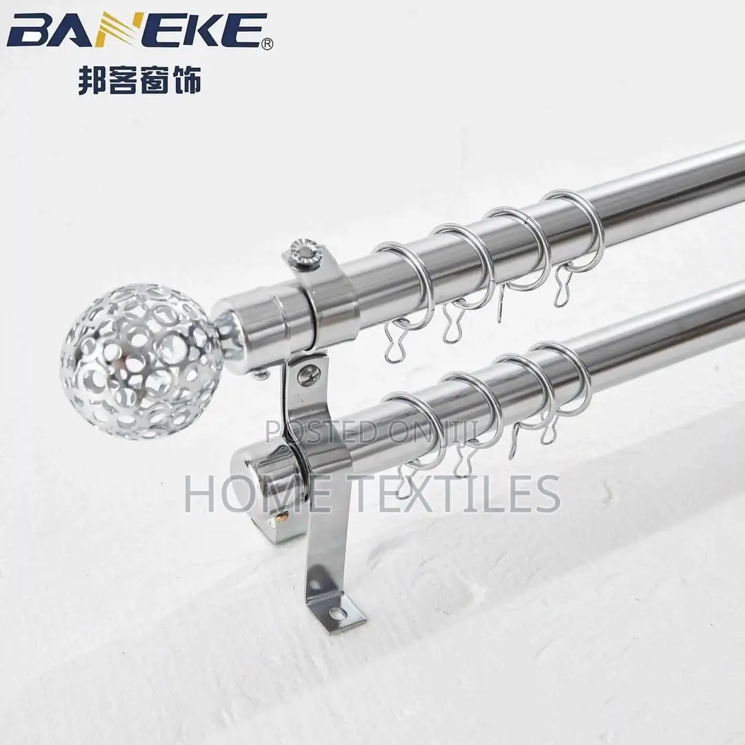 Curtain Rods Available in Black and Silver 2-3 Meters and 3-4 Meters
