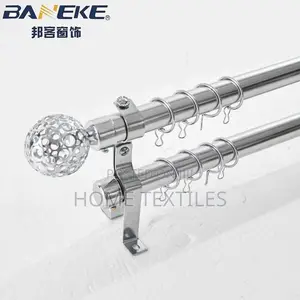 Curtain Rods Available in Black and Silver 2-3 Meters and 3-4 Meters