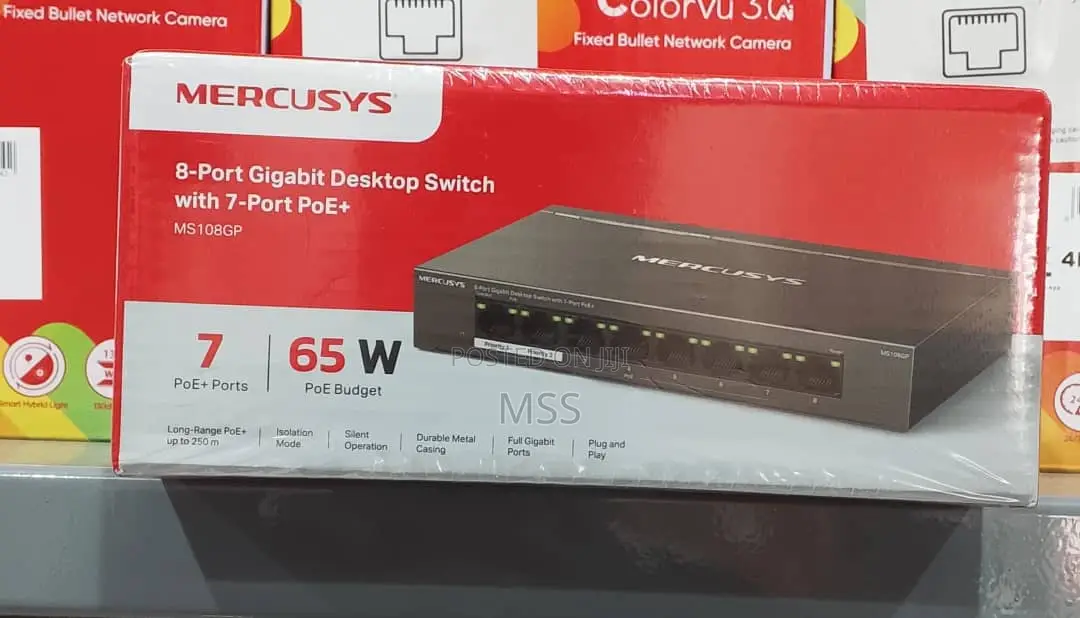 Ms108gp=Mercusys=8-Port Gigabit Desktop Switch With 7-Port Poe+