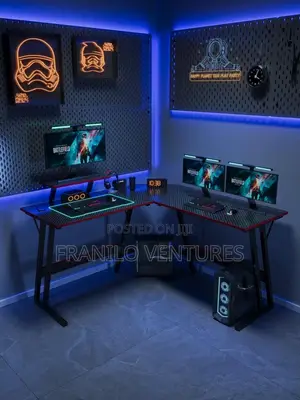 Devoko L- Shaped Gaming Desk With Monitor Stand