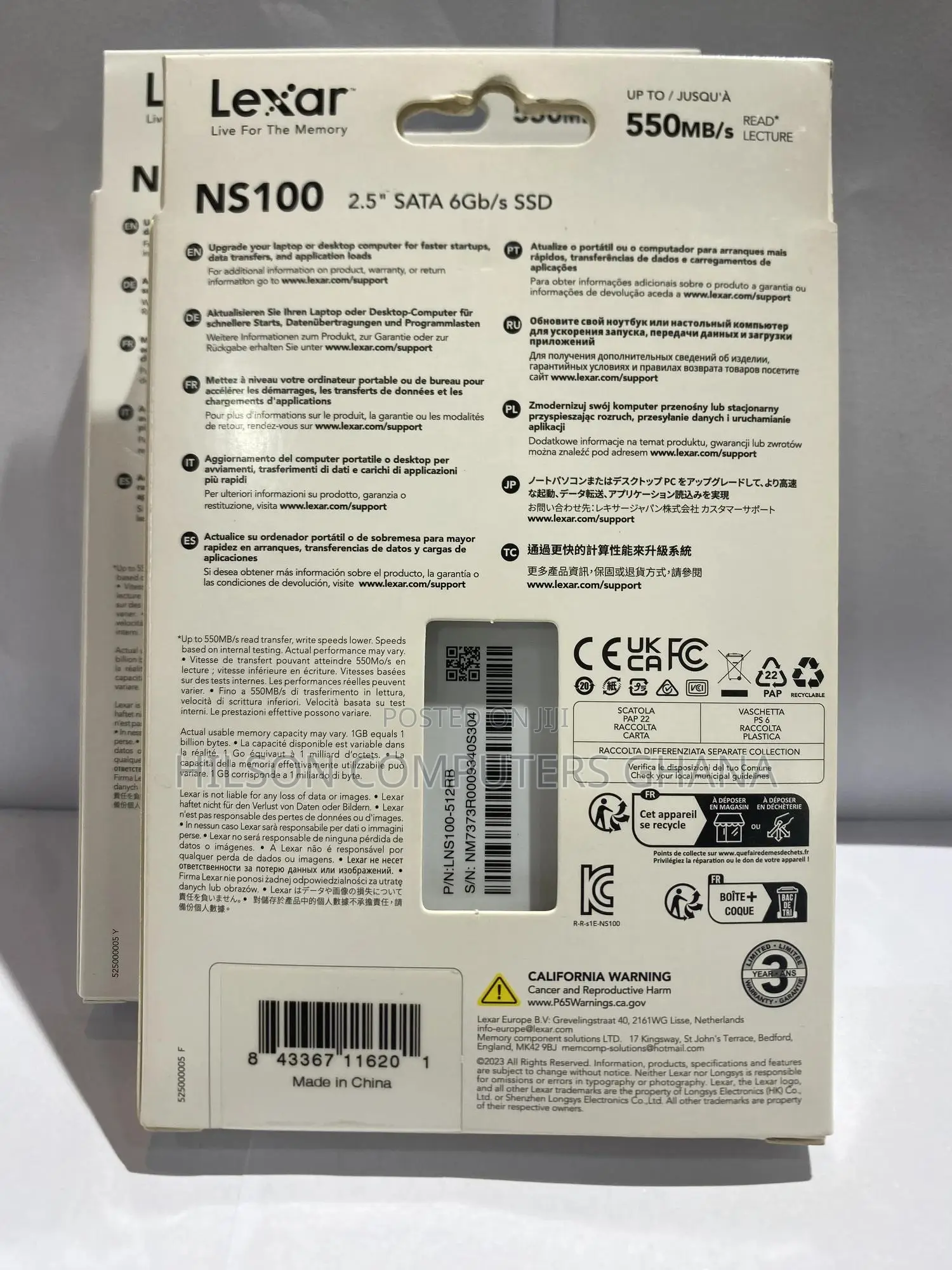 Lexar Ns100 2.5” Sata Internal SSD – 512gb