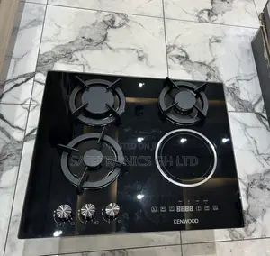 Authentic Kenwood in-Built Black 3 Gas 1 Electric (Glass) Cooker