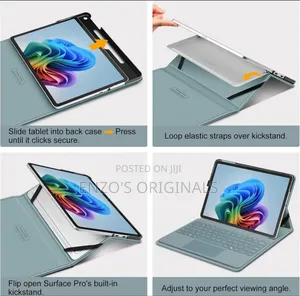 Microsoft Surface Pro 12 Full Cover Case For Professionals  Grey New