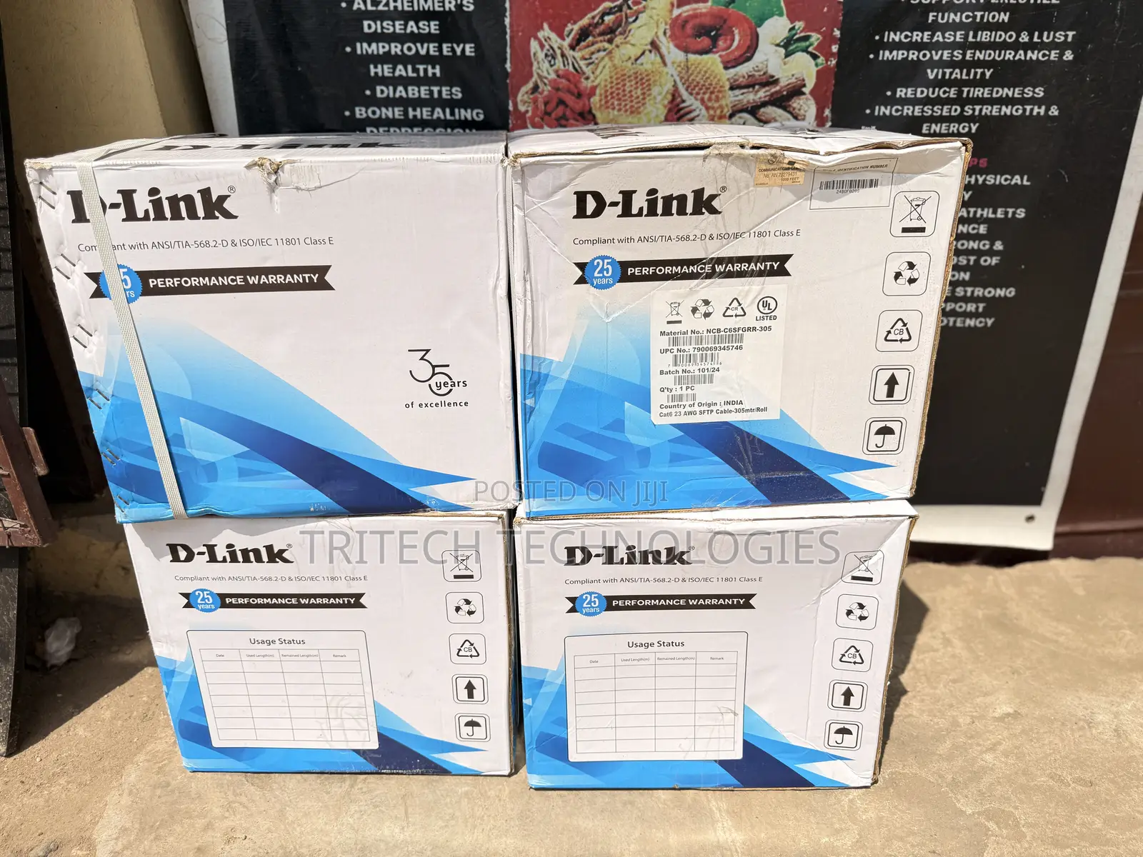 D-Link NCB-C6sfgrr-305 SFTP 23 Awg PVC Solid Cable Indoor