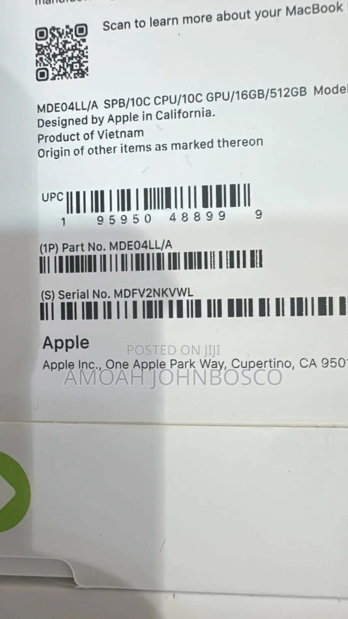 New Laptop Apple Macbook Pro 2025 M5 14-Inch 16GB SSD 512GB