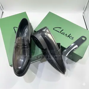 Black Leather Easy Wear Clark’S Loafers