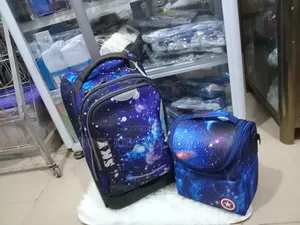 Big Wheels Trolley School Bag With Lunch Bag