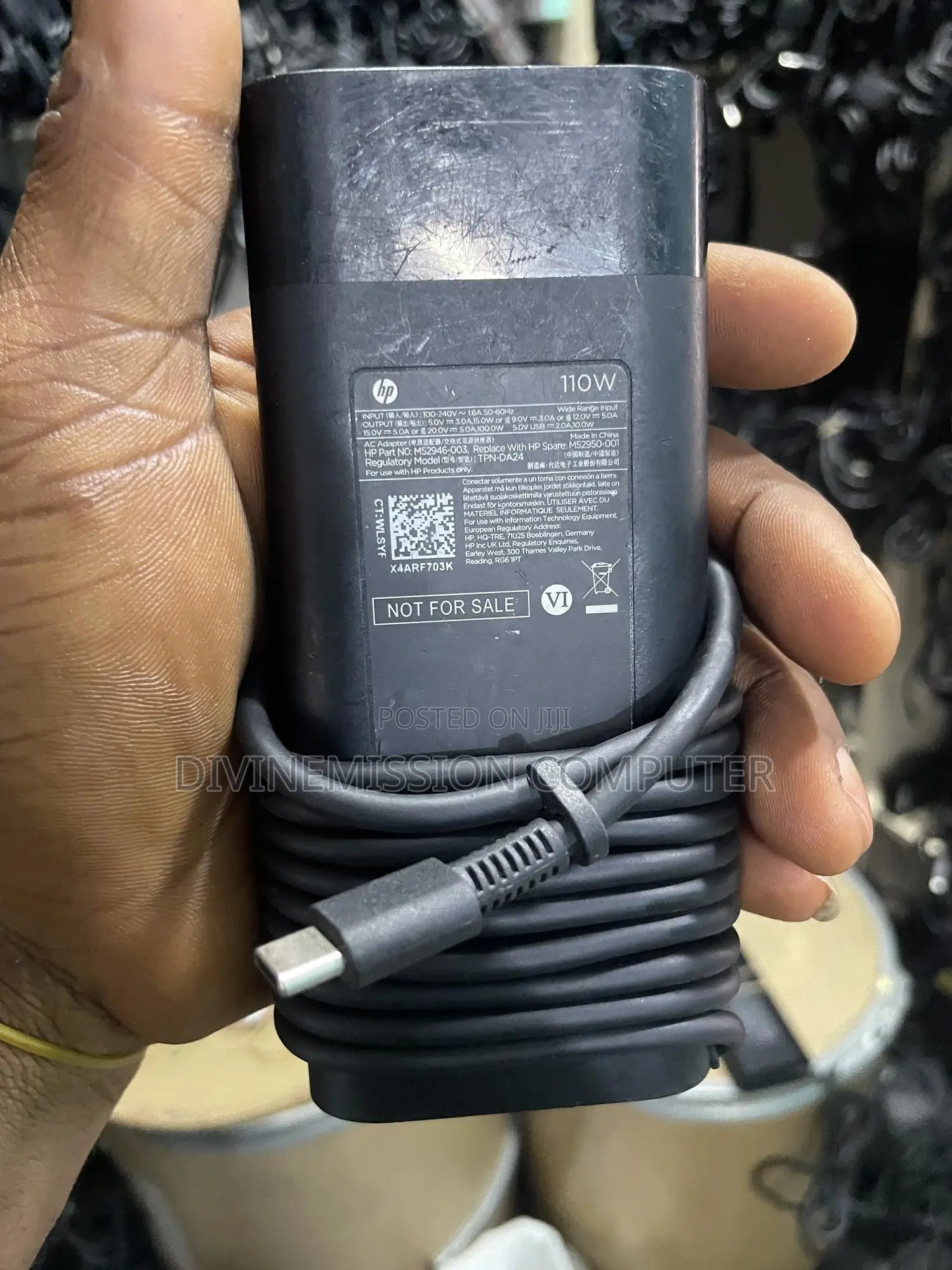 Hp Type C Adapter\ Charger 50v 3,0a 110w Uk Standard