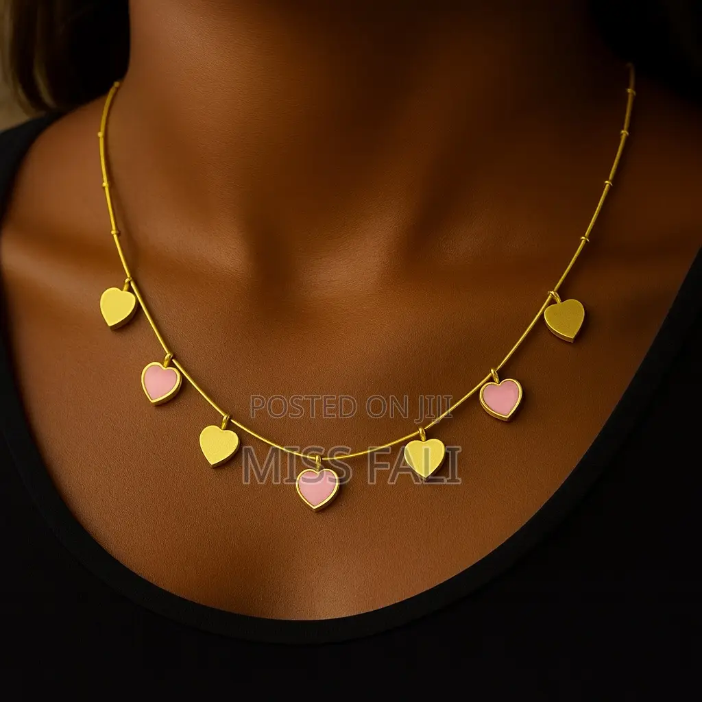 Gold and Stone Drop Necklace