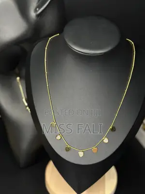 Gold and Stone Drop Necklace