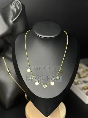 Gold and Stone Drop Necklace