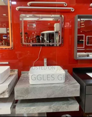 Marble Vanity Cabinet Basin With Led Mirror