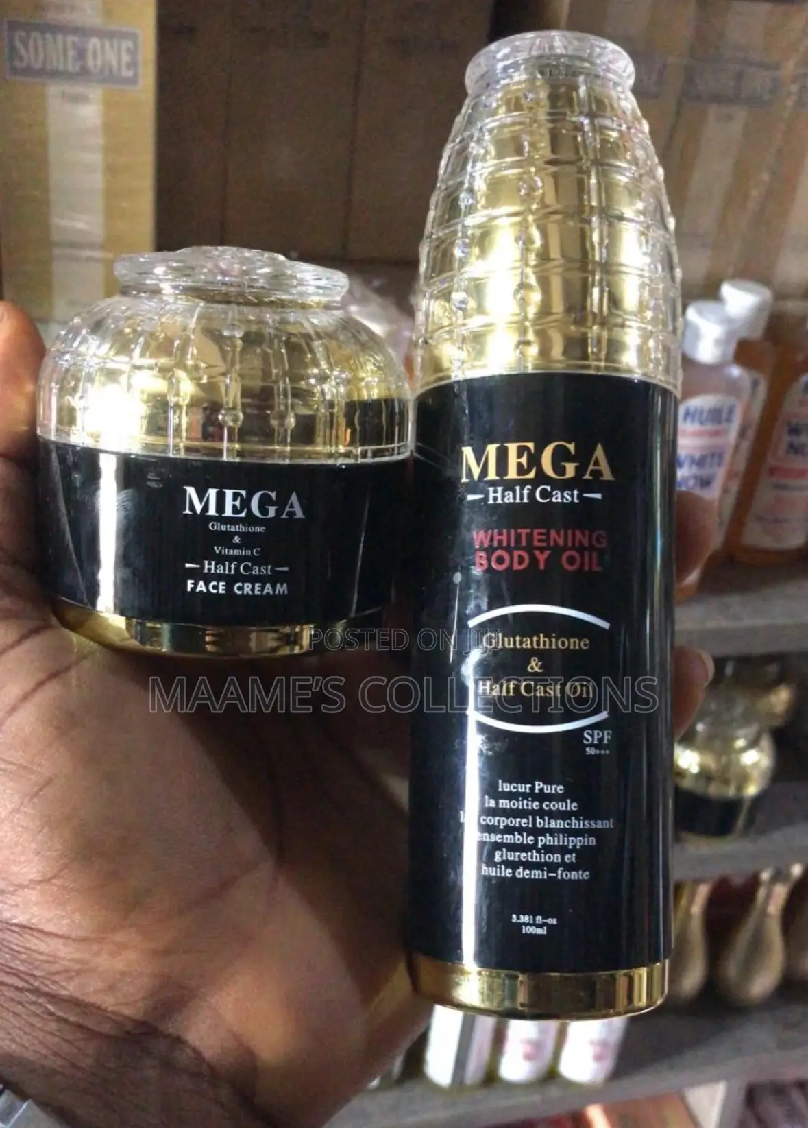 Mega Half Cast Retinol Niacinamide Face Cream and a Body Oil