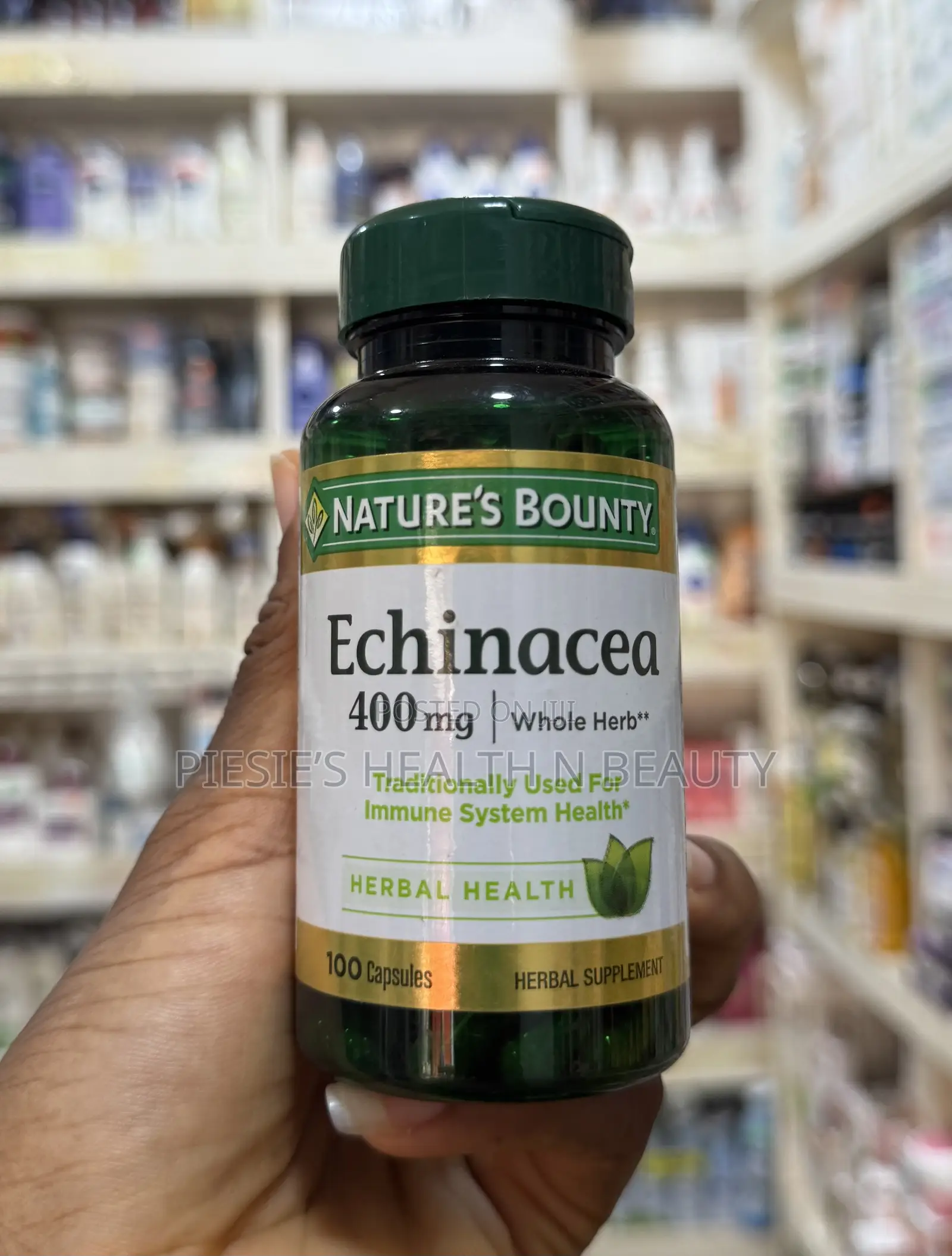 Natures Bounty Echinacea 400mg, 100 Capsules