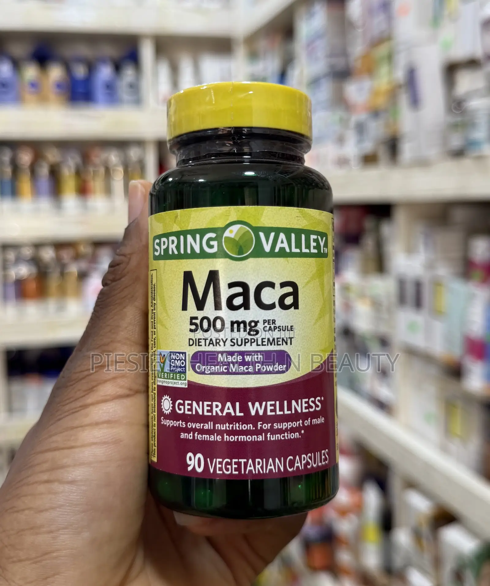 Spring Valley Maca Root 500mg Capsules for Men and Women, 90 Capsules