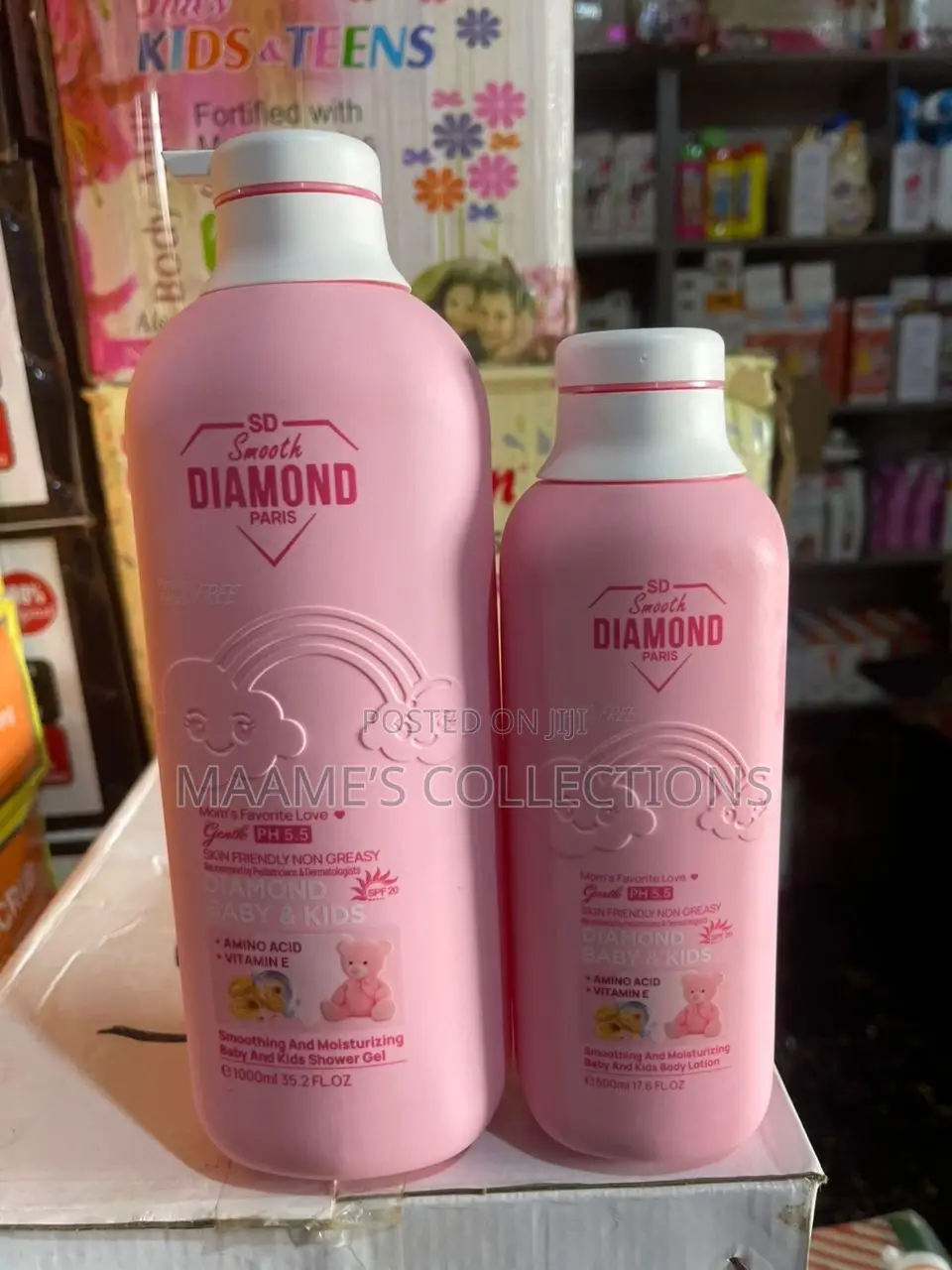 Smooth Diamond Paris Baby and Kids Shower Gel and a Body Lotion.