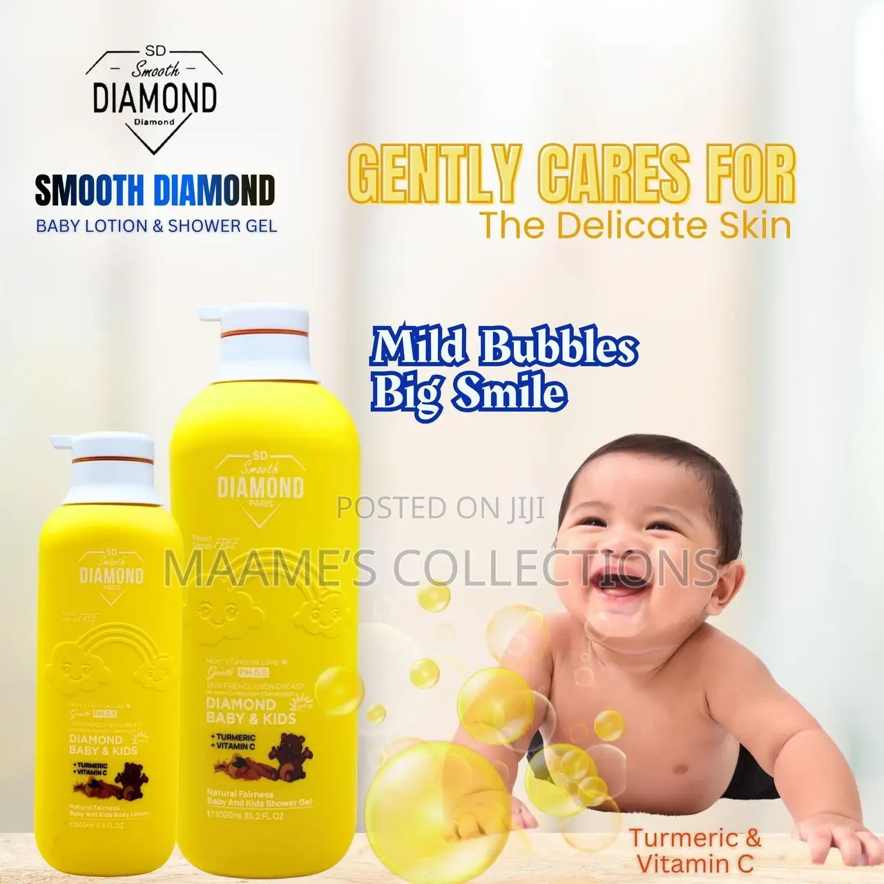 Smooth Diamond Paris Baby and Kids Shower Gel and a Body Lotion.