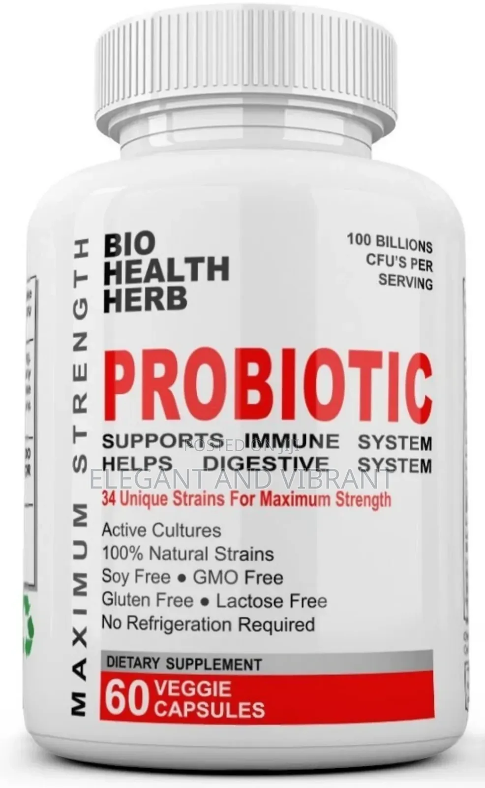 Probiotic 100 Billion Cfus 60 Capsule  Ultimate Flora Primal Natural