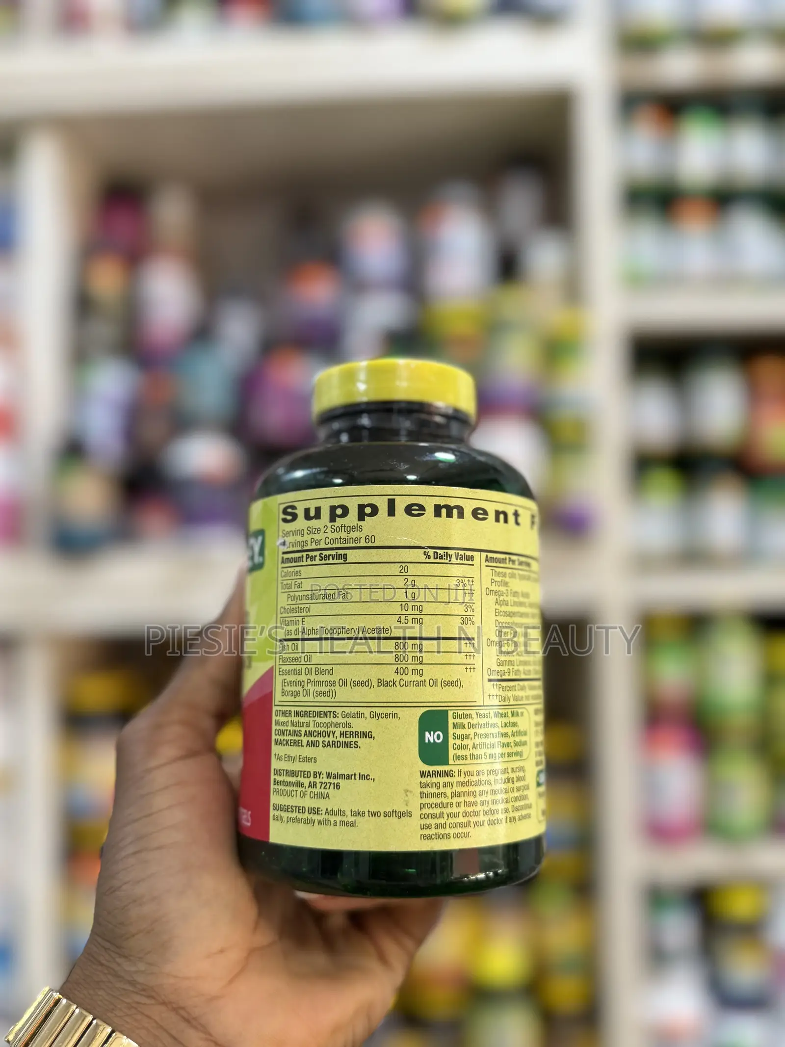 Spring Valley Triple Omega, Fish Oil 800mg, Flax Oil 800mg, Borage Oil
