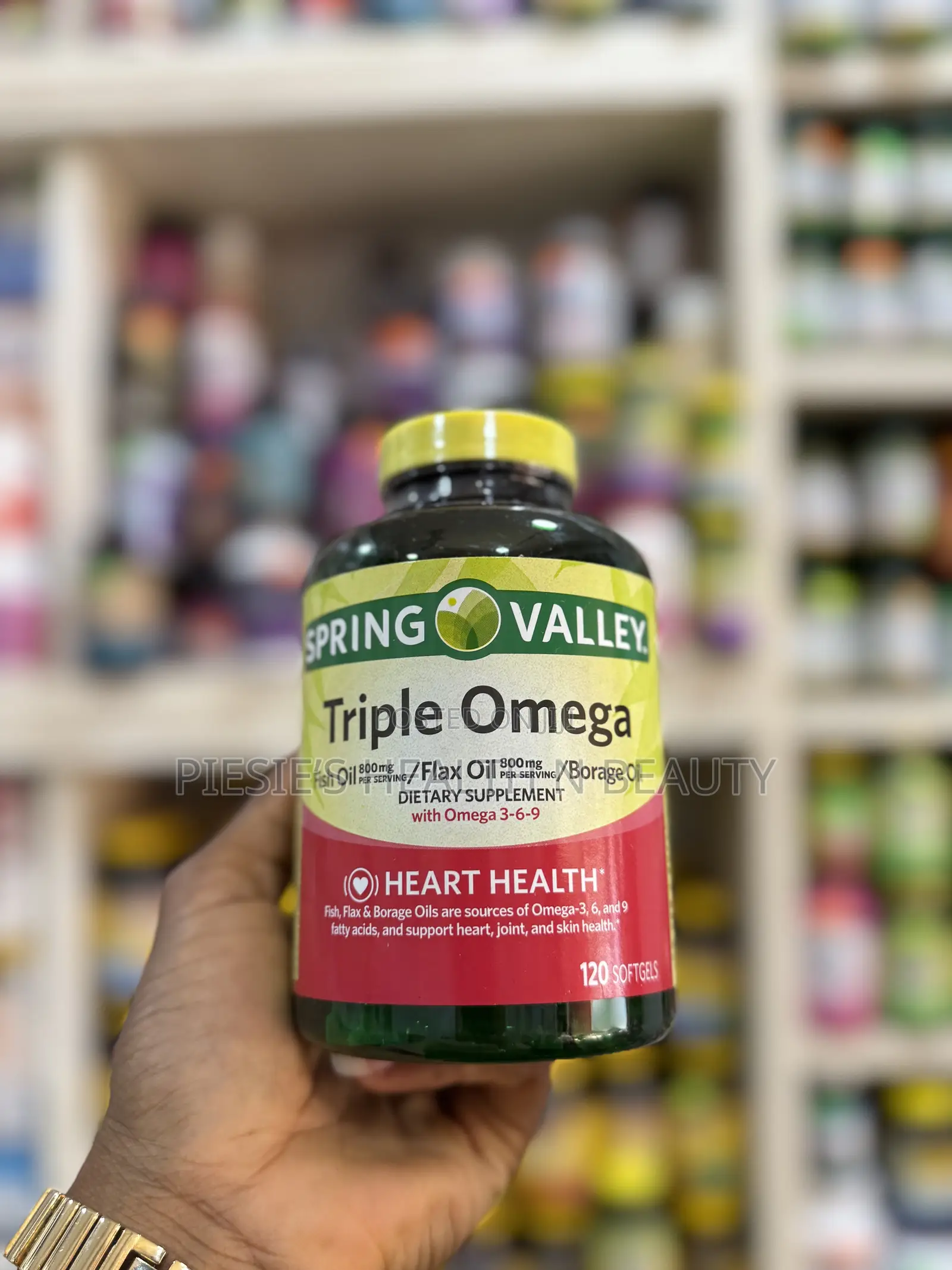 Spring Valley Triple Omega, Fish Oil 800mg, Flax Oil 800mg, Borage Oil