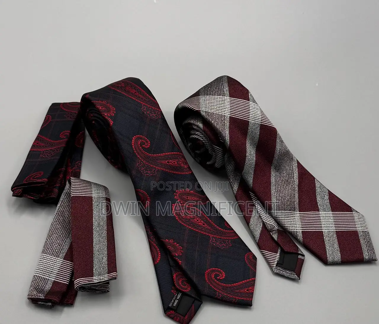 Men's Neck Ties and Matching Pocket Squares