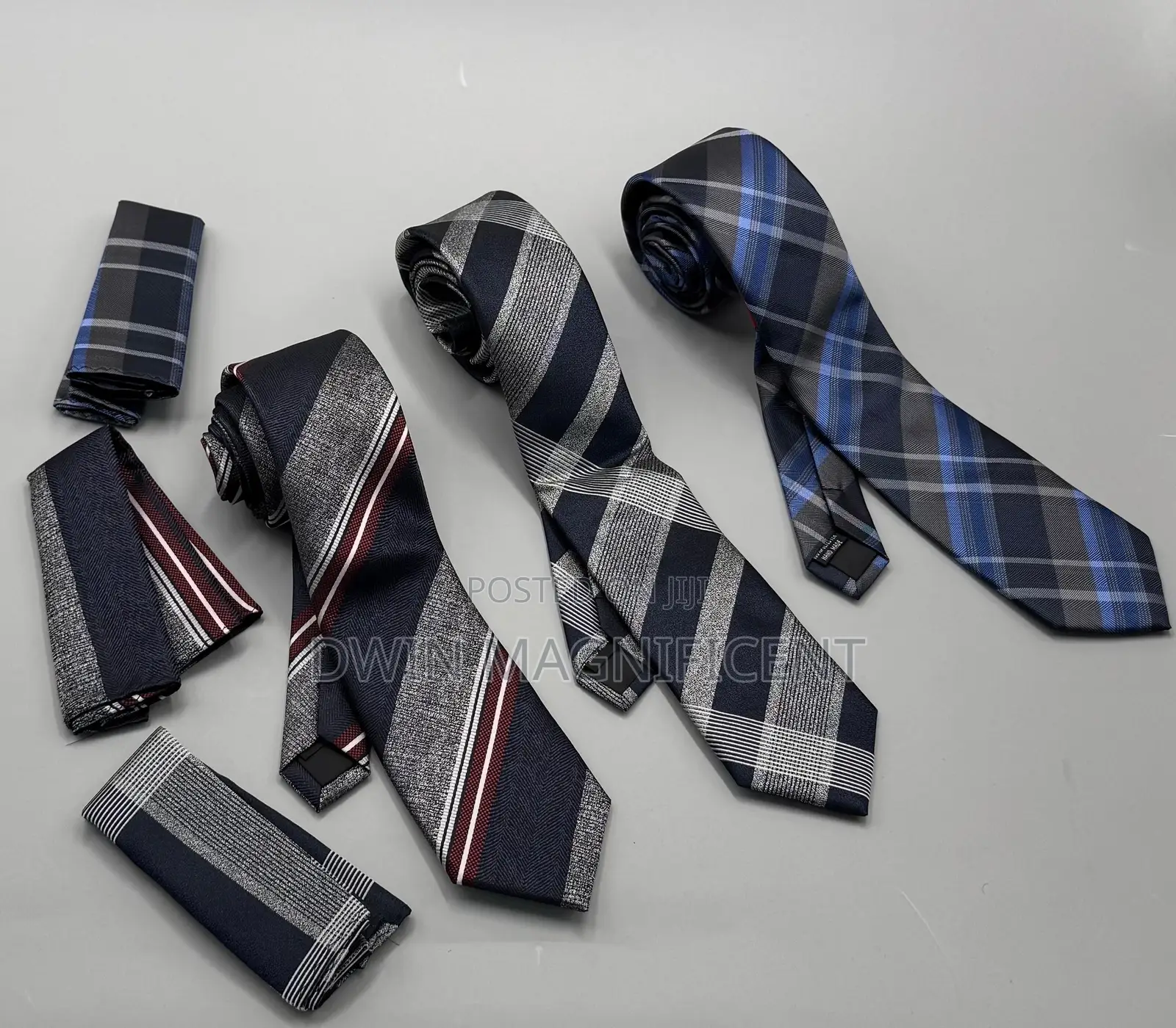 Men's Neck Ties and Matching Pocket Squares