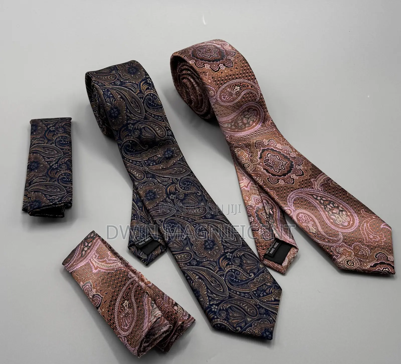Men's Neck Ties and Matching Pocket Squares