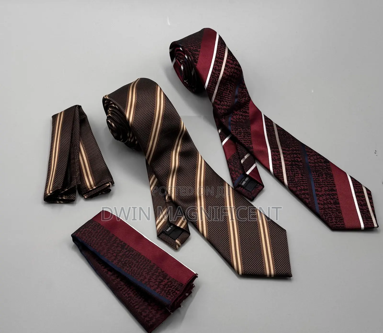 Men's Neck Ties and Matching Pocket Squares