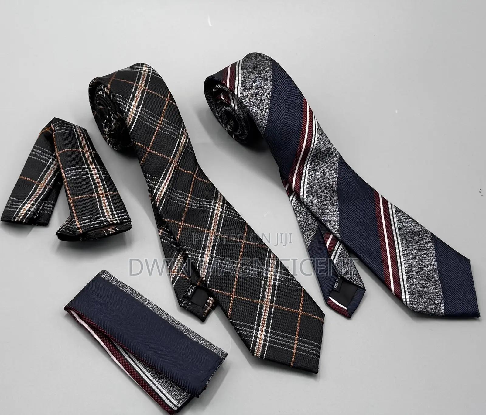 Men's Neck Ties and Matching Pocket Squares