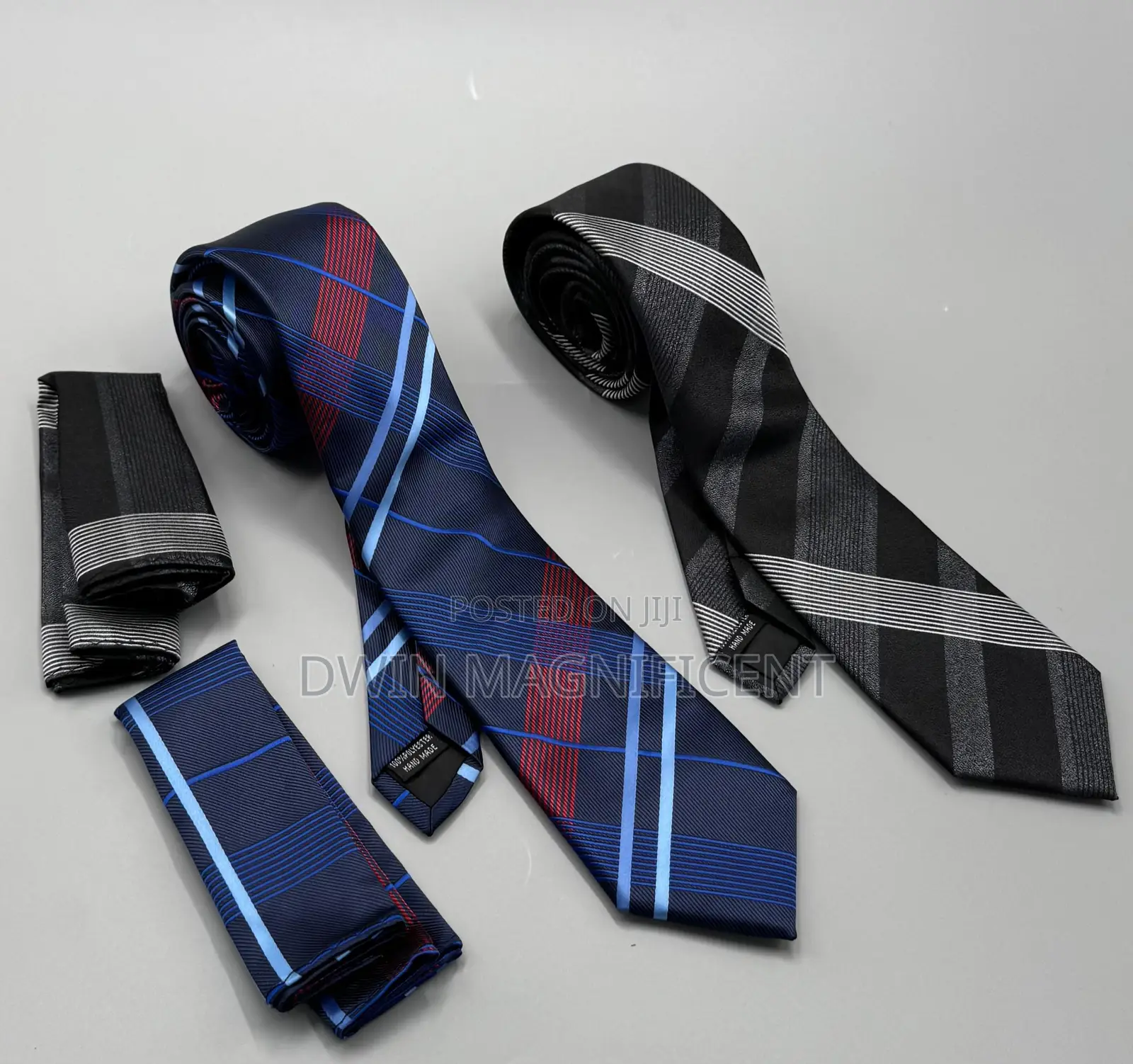 Men's Neck Ties and Matching Pocket Squares