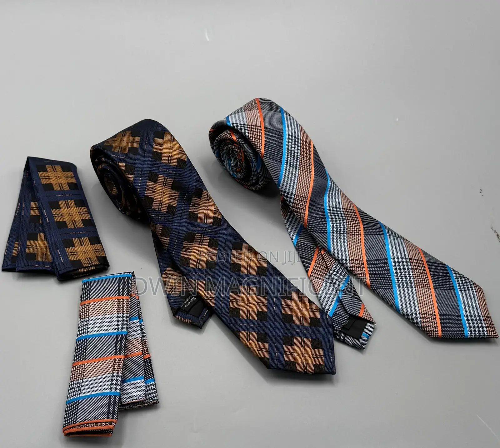 Men's Neck Ties and Matching Pocket Squares