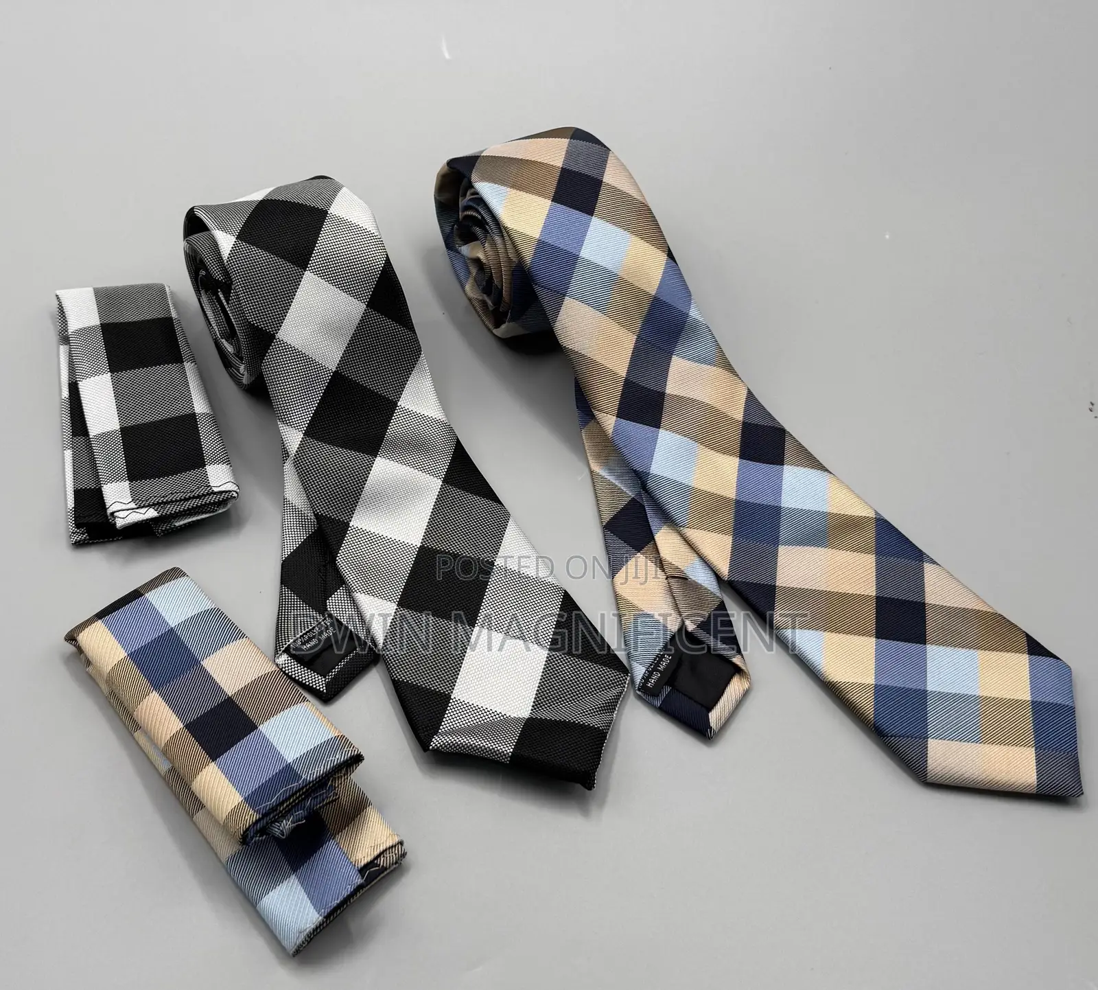 Men's Neck Ties and Matching Pocket Squares