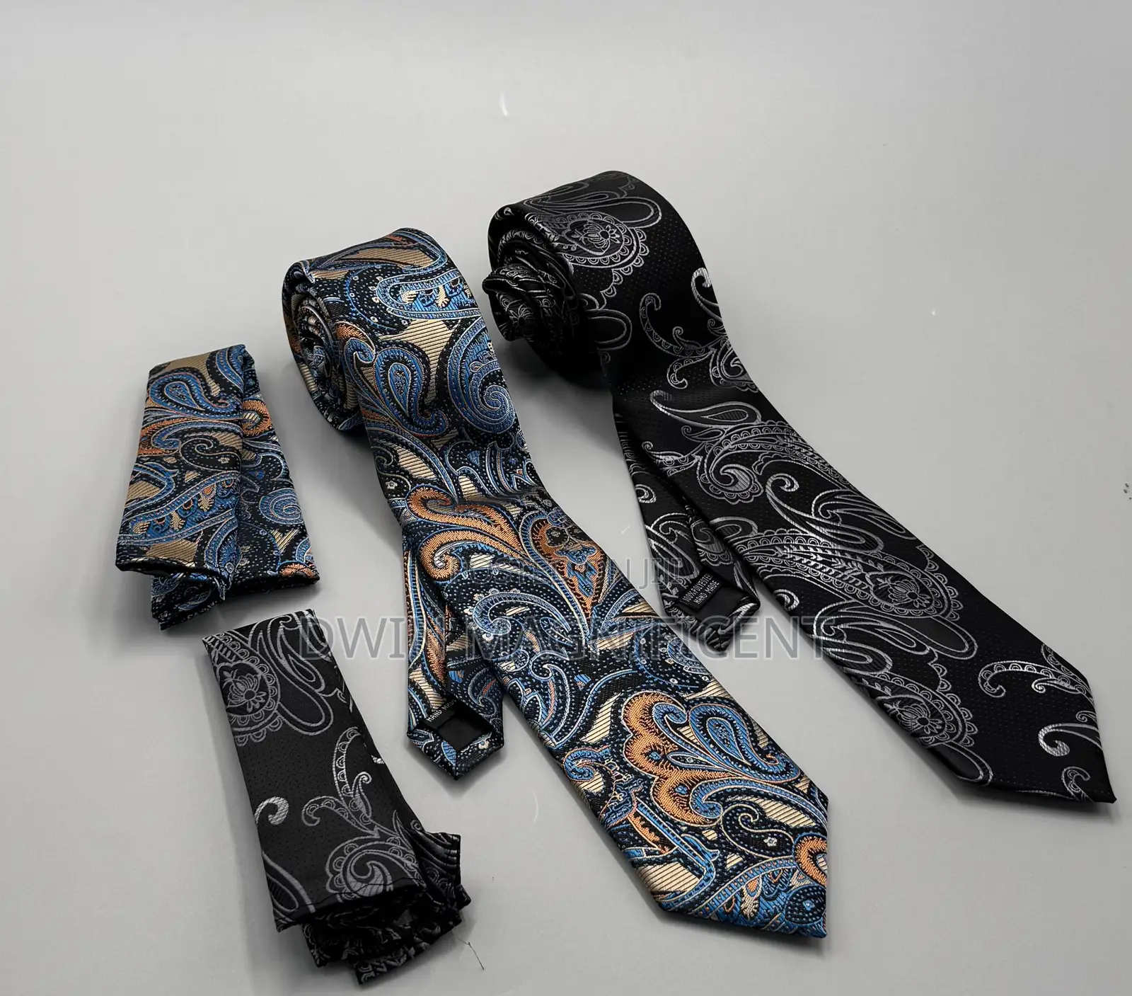 Men's Neck Ties and Matching Pocket Squares