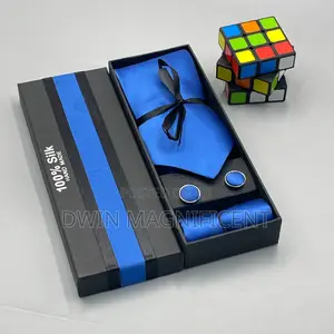 Silk Ties Set (With Cufflinks and Pocket Square in a Gift Box)