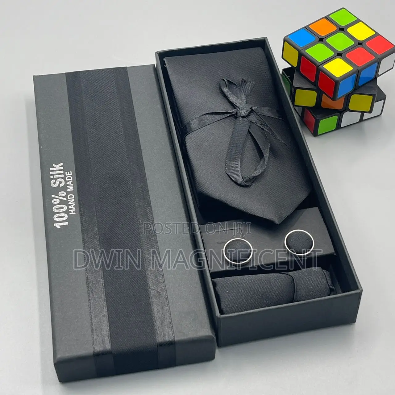 Silk Ties Set (With Cufflinks and Pocket Square in a Gift Box)