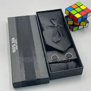 Silk Ties Set (With Cufflinks and Pocket Square in a Gift Box)