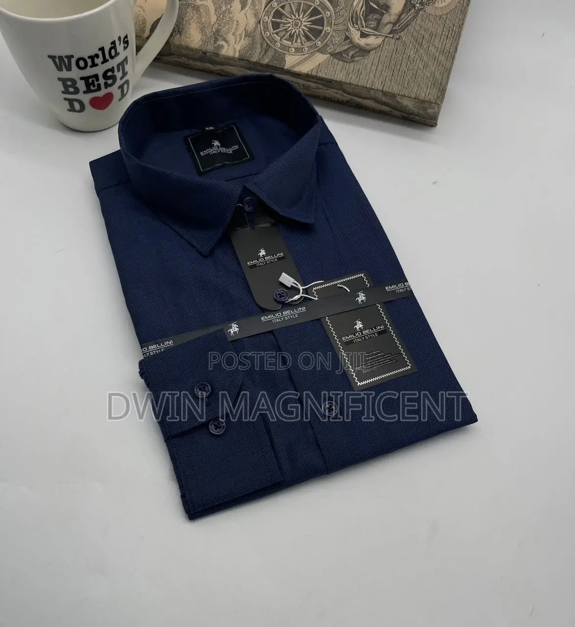 Emilio Bellini Men's Designer Long-Sleeved Shirt