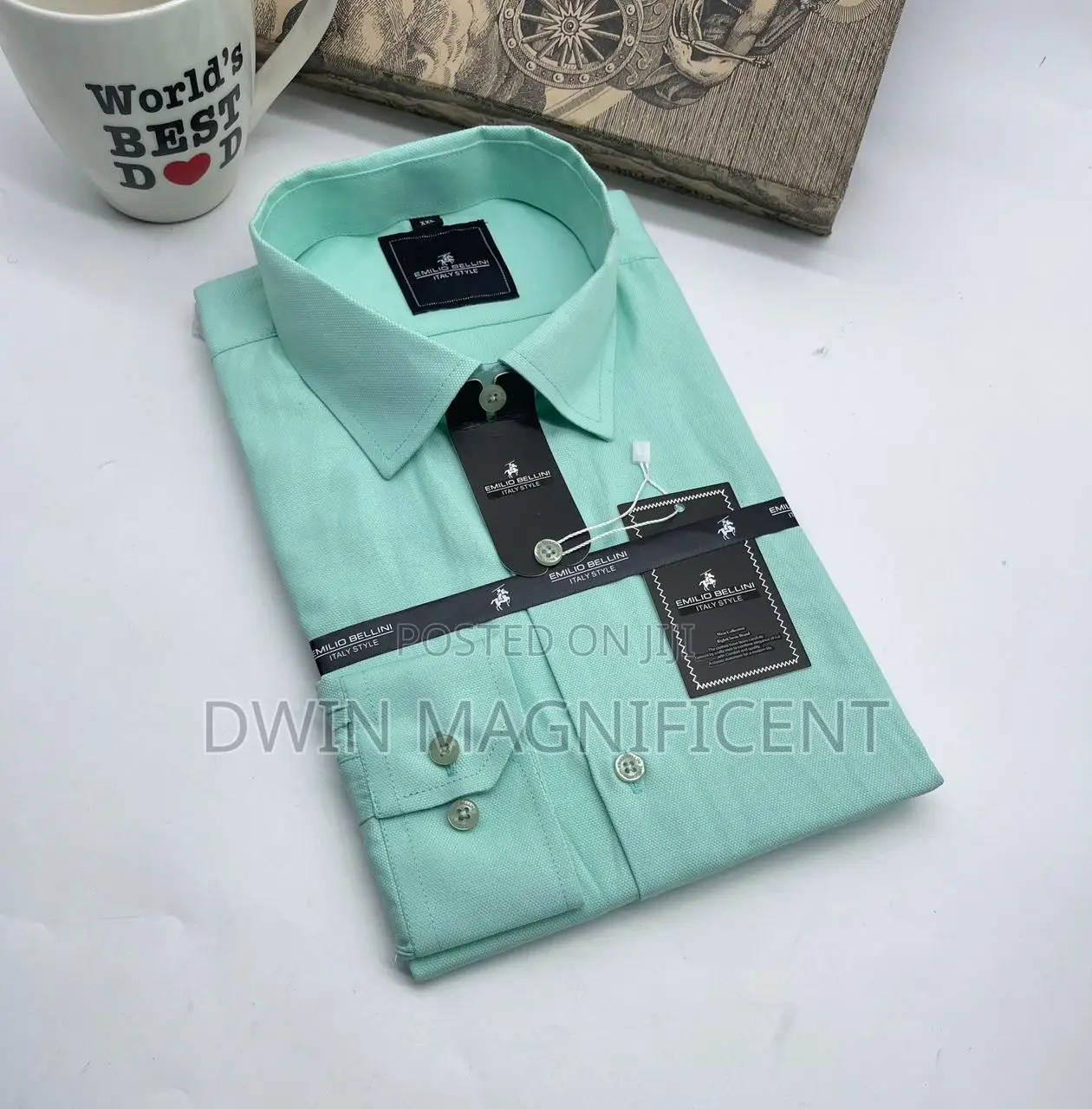 Emilio Bellini Men's Designer Long-Sleeved Shirt