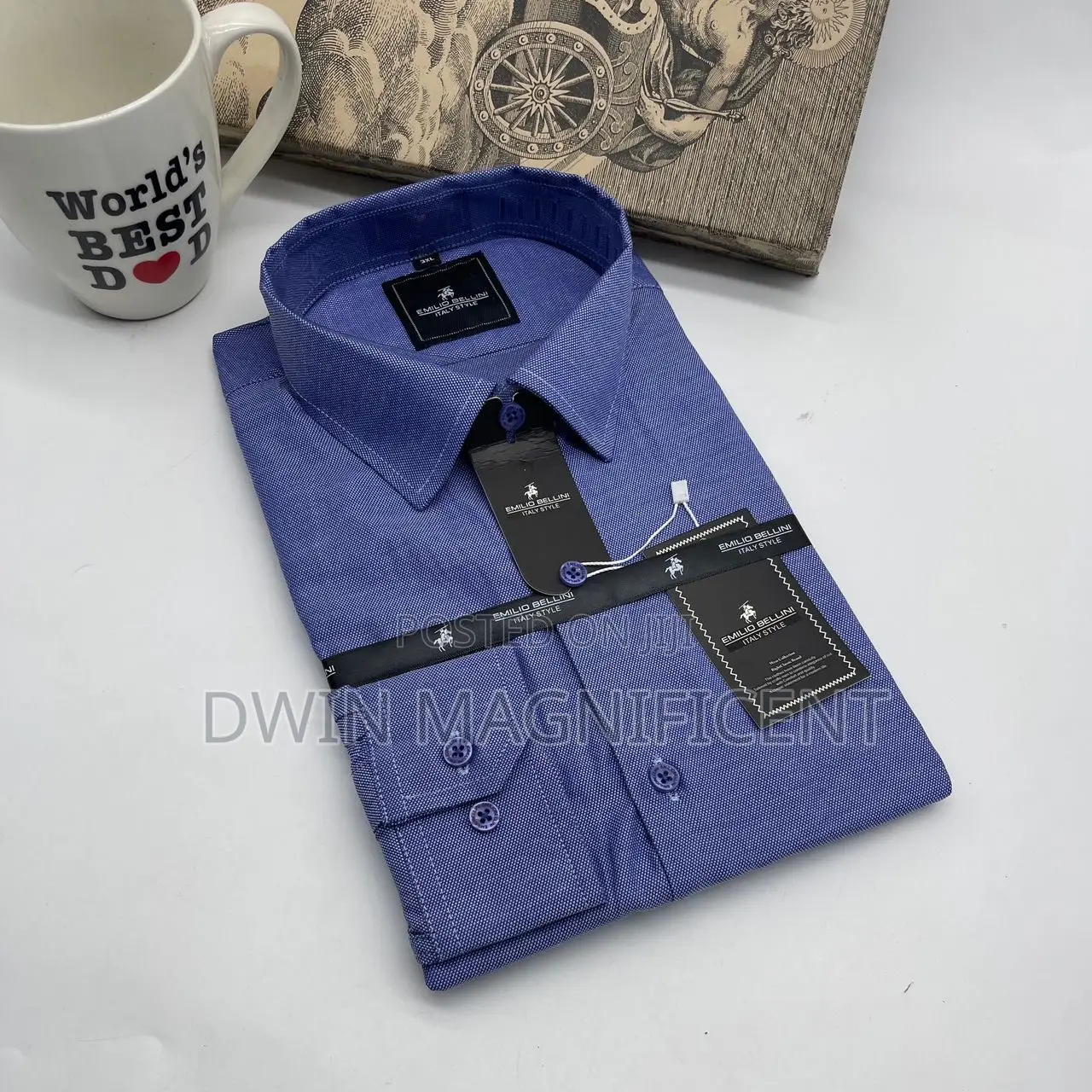 Emilio Bellini Men's Designer Long-Sleeved Shirt